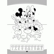 MICKEY MOUSE ระบายสีตามตัวเลข FUNNY + สีน้ำ